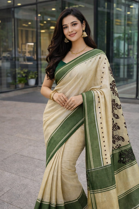 Jamdani baluchori saree