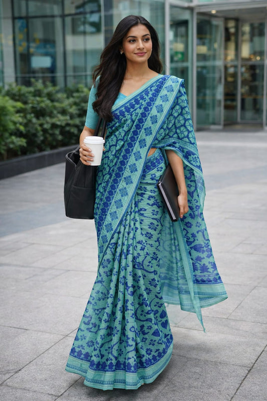 Jamdani cotton saree