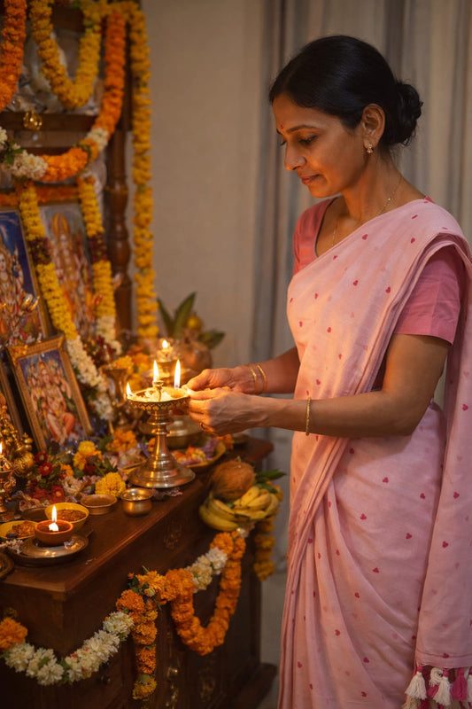 pinky mul cotton saree