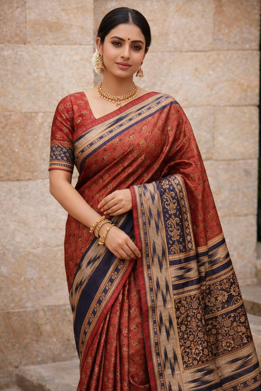 Rajashi Ikat silk saree