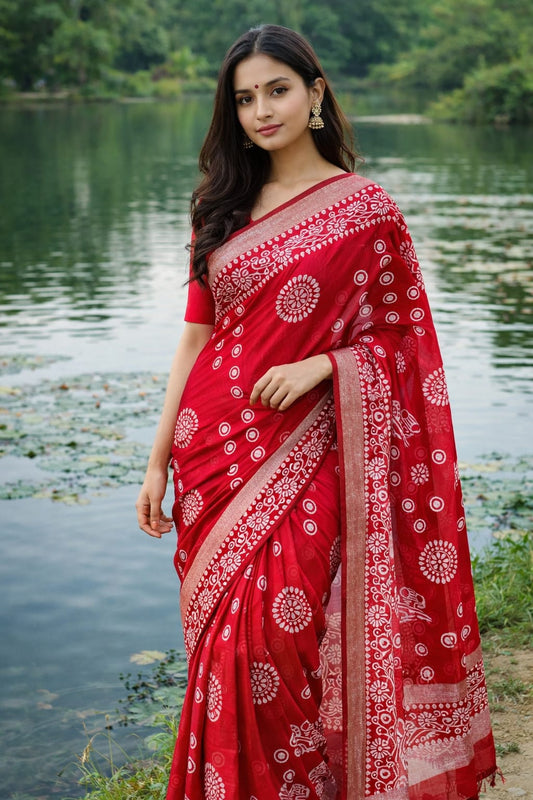 Viscose cotton saree