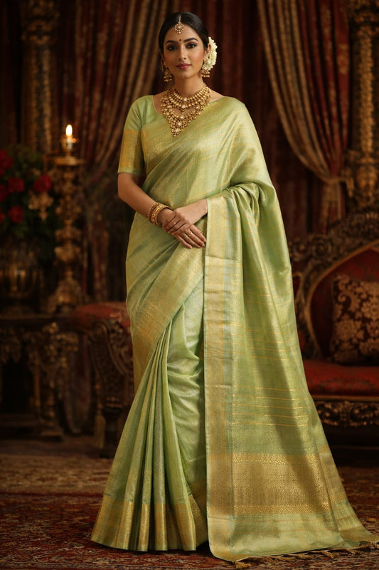 Ananya Pista Silk Saree