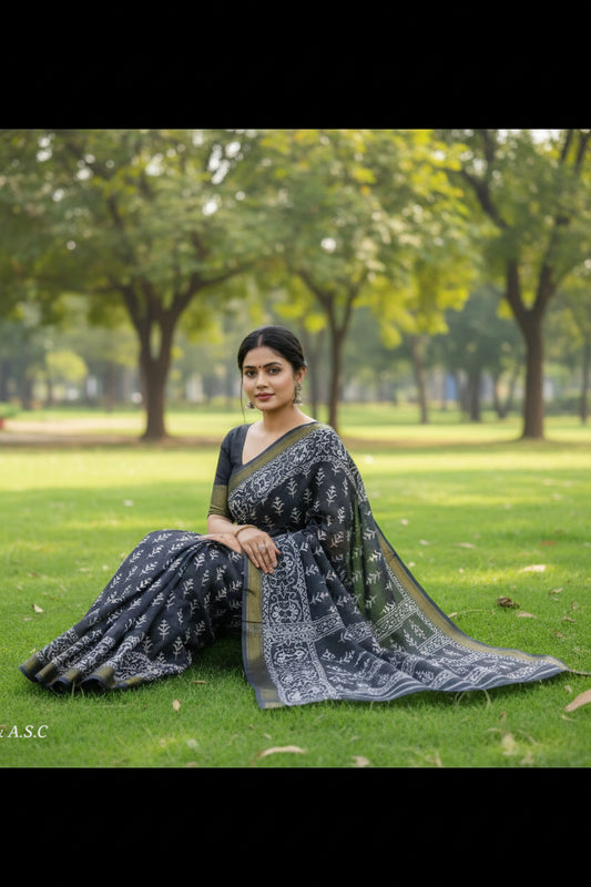 Jaipuri Print Cotton Saree