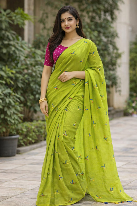 Green Khadi Cotton
