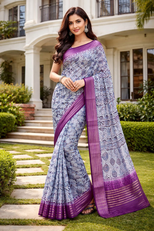 Mayura Neel Cotton Silk Saree