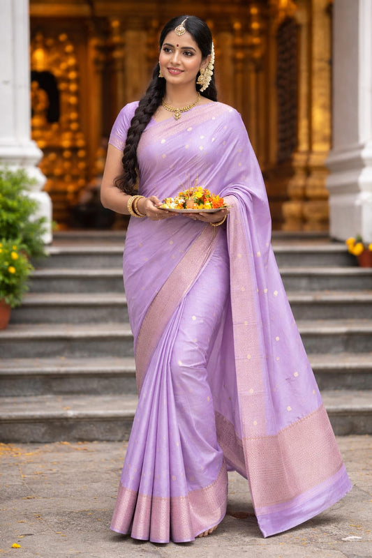 purple kota silk saree