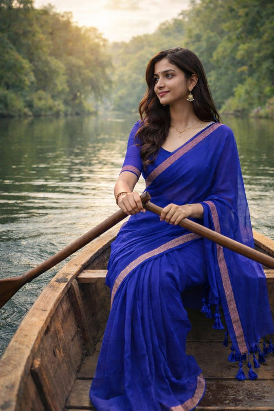 viscose cotton saree